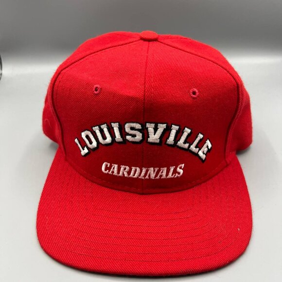 Vintage Louisville Cardinals Hat Men Red New‎ Era Snap Back Cap